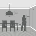 thumbnail image 5 of Hunter - Cambria 3-light Matte Black, Large Pendant Light, Dimmable, Casual Style, Mushroom Shaped, for Bedrooms, Dining, Living Rooms - 48070, 5 of 8