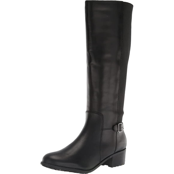 Easy Spirit Womens Knee High Boots, Black Leather, 6 Wide