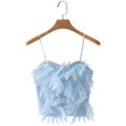 thumbnail image 1 of Faithtur Women Knit Tank Tops, Flower Pattern Spaghetti Strap V-neck Camisole, 1 of 7