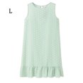 thumbnail image 1 of Vestido de mujer Vestido sin mangas con lunares Vestido sin mangas con volantes sueltos, Verde, L Noticed AP002113-27, 1 of 3