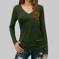 thumbnail image 6 of PFRNLF Long Sleeve Tops for Women V Neck Cotton Basic Tee Soft Breathable Casual T Shirts, 6 of 6