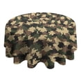 thumbnail image 4 of Camouflage Round Tablecloth 60x60in(153x153cm) – Waterproof Polyester Table Cover with Full Print Design, Wrinkle Resistant & Washable for Kitchen Dining Party Decor, 4 of 6