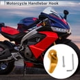 thumbnail image 2 of Motorcycle Hanging Hook Droplet-type Single Hook Motorcycle Helmet Luggage Bag Holder Hanger for Scooters Bicycles Gold Tone 1 Set Screw Wrench 60mm, 2 of 7