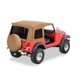 thumbnail image 2 of Bestop 54599-37 76-95 Jeep CJ7-Wrangler Including Tinted Windows Supertop Classic Replacement Soft Top-Spice, 2 of 5