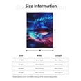 thumbnail image 5 of PHELIKA Galaxy Wolf Pink And Blue 04 All Season Soft Throw Blanket Lightweight Flannel Fleece Blankets 50"x40", 5 of 8