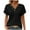Black, variant on MIUOWANP Short Sleeve T-shirt Blouse for Women Fashion Women's Summer Casual V Neck Short Sleeve Solid Color Tops Pullover Blouse Beige L