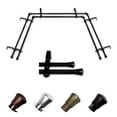 thumbnail image 2 of Domovina 5/8" Bay Window Double Curtain Rod-Color:Black, 2 of 3