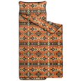 thumbnail image 2 of Geometric Stripe Red Pattern Teens Toddler Nap Mat with Pillow, Sleeping Mat Bag for Preschool Daycare 59"x22", 2 of 6
