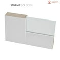 thumbnail image 6 of Sliding Closet Bypass Doors 84 x 84 with hardware | Quadro 4002 White Silk with Frosted Opaque Glass | Sturdy Top Mount Rails Moldings Trims Set | Kitchen Lite Wooden Solid Bedroom Wardrobe Doors, 6 of 6