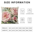 thumbnail image 5 of SHANXI  Pink Blooming Romantic Roses Throw Pillow Covers Vintage Natural Flower Bouquet Art Design Square Pillowcases for Home Decor Sofa Car Bedroom Pillow case  12x12in, 5 of 5