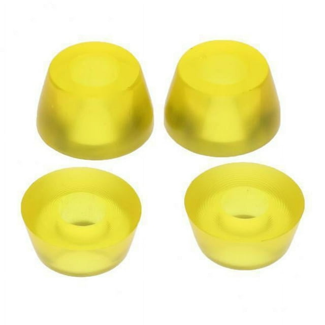 Almencla Ensemble de 4-6 2 Bagues de Longboard Planche à Roulettes Camion 90A pour 2 Camions Transparent 4 Pcs