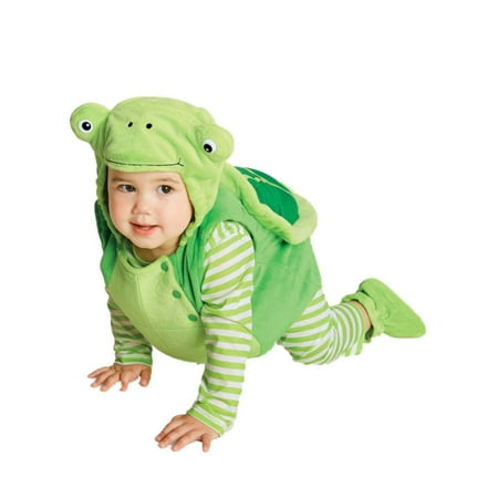 Infant Boys & Girls Green Plush Turtle Vest & Hood Halloween