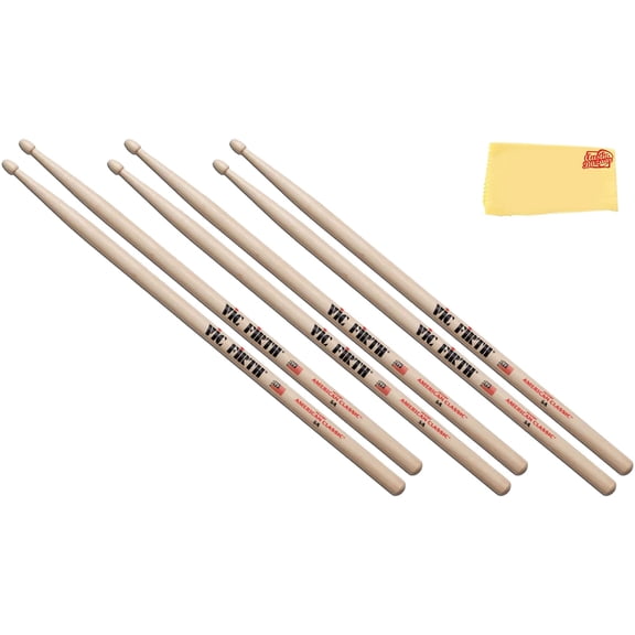Vic Firth American Classic 5A Drumsticks - 3 Pack