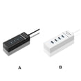 thumbnail image 2 of Seitruly ABS USB 3,0 Hub portátil 4 puertos transmisión rápida U-disk teclado WiFi cámara Joystick escritorio Hubs Splitter adaptador Videojuegos y accesorios Blanco, 2 of 6