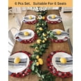thumbnail image 4 of 13 Inch Round Placemats Set of 4, Christmas Gnomes Non Slip Heat Insulation PP Table Mats, Buffalo Plaid Xmas Winter Snowflakes Washable Place Mats for Kitchen Dining Party Table Decor, 4 of 7