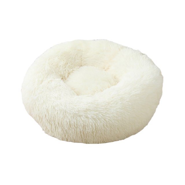 Ruiboury Double Filler Cotton Fury Surface - Elasticity Supported Round Rug White S(40*40)