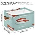 thumbnail image 4 of Snowman on Clouds Christmas Square Storage Bins with Handles Collapsible Containing Box 1 Pack, 4 of 9