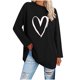 thumbnail image 2 of ICHUANYI Clearance Women Classic Floral Print Crewneck Long Sleeve Loose Tops Blouses Shirt(Black, XXL) ICHUANYI WER2023081115009, 2 of 5