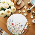 thumbnail image 2 of Round Placemats Flower Scenery 15 inch Set of 6 Table Mats for Dining Table Watercolor Wildflower Heat Resistant Non-Slip Kitchen & Home Decorative Place Mat Set, 2 of 8
