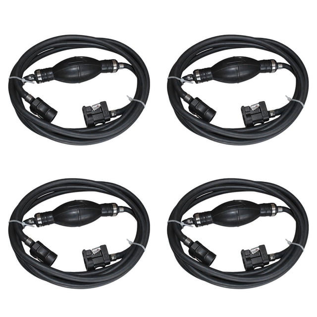 4X Boyau de Conduite de Carburant de Bateau 300CM Raccord de Boyau de Gaz 6mm Raccords de Réservoir d'Essence de Moteur de Bateau hors-Bord Kit pour Moteur