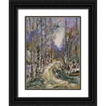 thumbnail image 1 of Chodyukov, Aleksander 12x14 Black Ornate Wood Framed with Double Matting Museum Art Print Titled - The Way in Winter Forest, 1 of 4