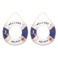 thumbnail image 6 of OUNONA Navy Wooden Life Rings Nautical Decors for Bar and Pool Decoration 2Pcs, 6 of 7