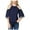 Blue - navy, variant on maison Jules Womens Cold Shoulder Eyelet Pullover Blouse, Blue, X-Small