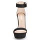 thumbnail image 3 of Sandalias De Plataforma Con Correa De Tobillo De Tacón Alto De Mujer Negro 38, 3 of 7