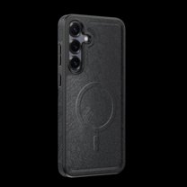 Allytechgroup for Samsung Galaxy S25  Plus Case,[Compatible with MagSafe] [Military Grade Drop Protection] Magnetic PU Leather & Soft TPU Bumper Hard Back Shockproof Anti-slip Phone Case, Black Cross