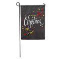 thumbnail image 1 of JSDART Red Merry Christmas Confetti and Ribbons Colorful Text Carnival Border Garden Flag Decorative Flag House Banner 12x18 inch, 1 of 2