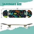 thumbnail image 2 of 31'' Complete Skateboard 7 Layer Canadian Maple Double Kick Deck Skateboards Paleontology Skate Board for Beginner Adult Gifts, 2 of 5