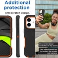 thumbnail image 5 of iPhone 17 Case Cover 3 Layer Rugged / Heavy Duty / Shockproof 6.1" Orange, 5 of 6