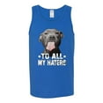 thumbnail image 2 of Wild Bobby, Pitbull to all the Haters Funny, Animal Lover, Men Graphic Tank Top, Royal, XX-Large, 2 of 4