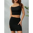 thumbnail image 6 of Liacowi Women Skirt Set Sexy Sleeveless Cami Bodycon Crop Tops High Waist Mini Skirt 2 Pieces Outfit, 6 of 9