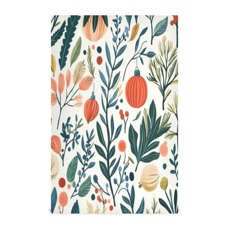 

Kitchen Towel 28x18 Inches x1，Plate Towel Decorative Towel Napkin Tea Towel Tea Towels For Kitchen Dish Cloths & Dish Towels Christmas Leaves and Branches