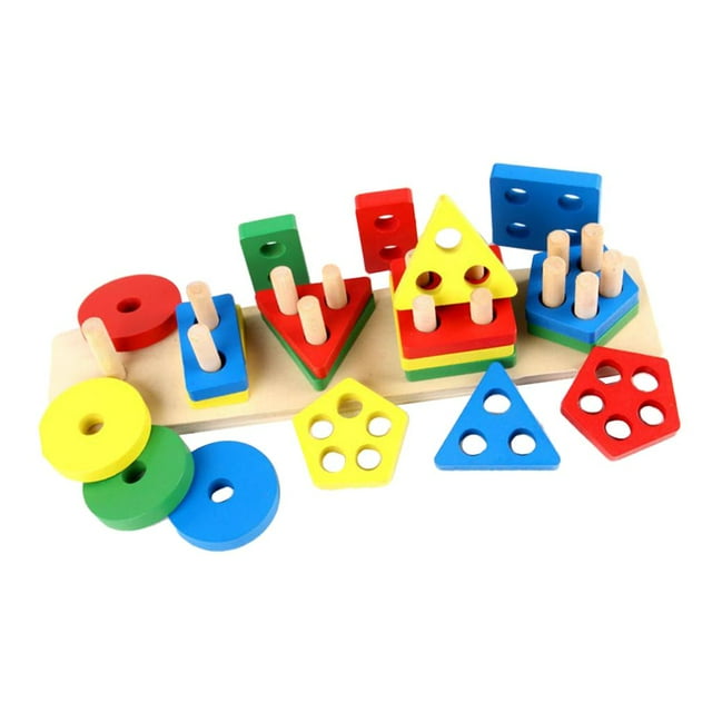 Tabla de clasificación geométrica de madera para educativos Estilo_1 Zulema Juguetes de clasificación de forma para niños