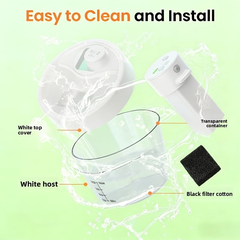 Automatic  Water Dispenser, 33.82oz Capacity, for Indoor Use. This Quiet  Water Fountain Provides Fresh Drinking Water, Comes with a Filter, and Requires No Batteries.