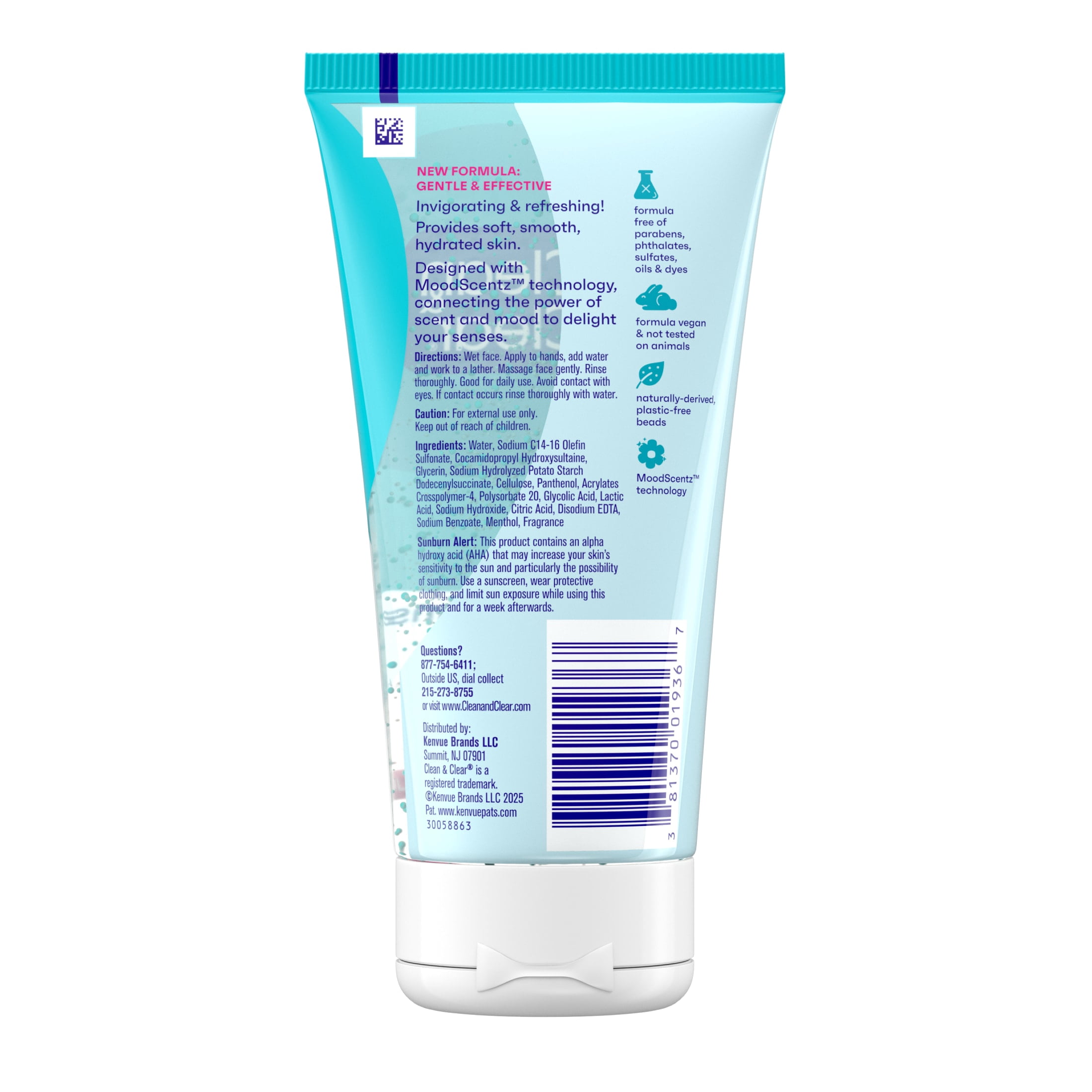 (3 pack) Clean & Clear Deep Action Exfoliating Face Wash, 5 fl. oz