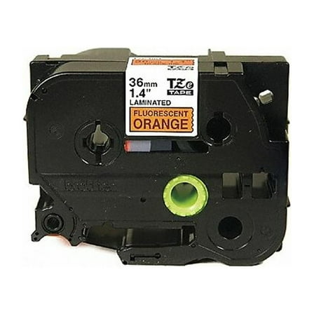 Brother Label Tape Cartridge,Blk/Orng,1-13/32" W TZeB61