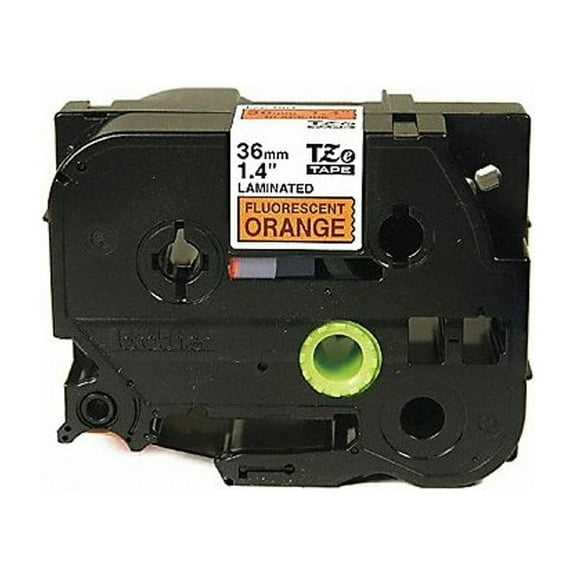 Brother Label Tape Cartridge,Blk/Orng,1-13/32" W TZeB61