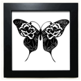 thumbnail image 1 of Alas de mariposa con Rose Mesa de pared con marco cuadrado negro, 1 of 4