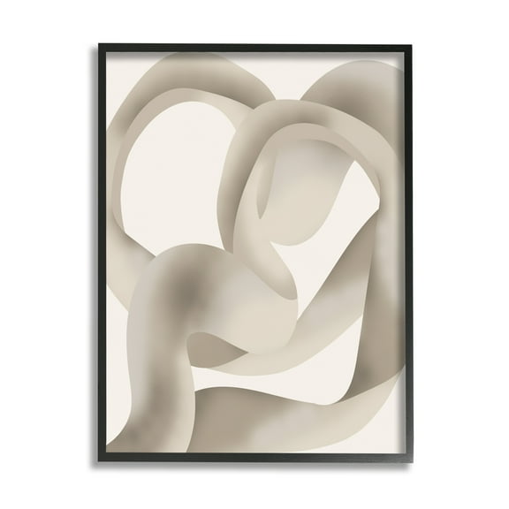 Stupell Industries Contemporary Swirling Abstraction Abstract Painting Black Framed Art Print Wall Art, 11 x 14