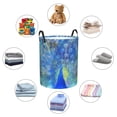 thumbnail image 6 of Bingfone Peacock Waterproof Foldable Laundry Hamper Bucket With Handles For Storage Bin,Clothes Hamper (Medium), 6 of 8