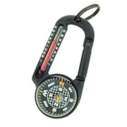 Sun Company TempaComp - Ball Compass and Thermometer Carabiner | Hiking, Backpacking, and Camping Accessory | Clip On to Backpack or Jacket | Ultralight, Accurate Compass for Navigation