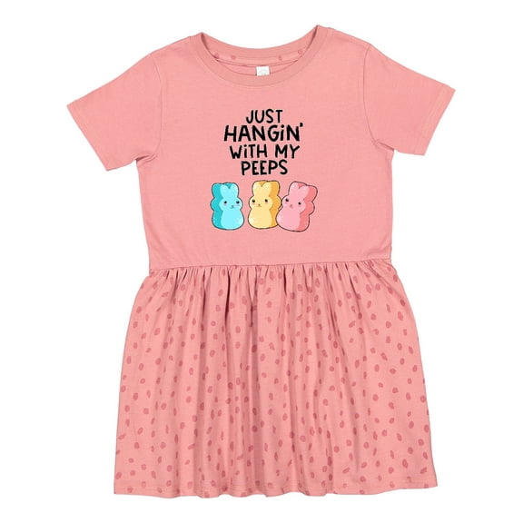 Inktastic Easter Just Hangin' with My Peeps Girls Toddler Dress