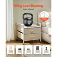 thumbnail image 6 of KFFKFF Mini Fridge Stand with Storage Mini Fridge Organizer18.1" Mini Refrigerator Cabinet Heavy Duty Mini Fridge Table with Rolling Cabinet and 2 Drawers 22*21*22inch Grey, 6 of 10