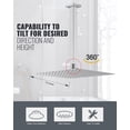 thumbnail image 3 of Wowow 8-Spray 12 in. Wall-Mounted Dual Shower Head and Handheld Shower Head 1.8-GPM in Brushed Nickel, 3 of 6