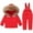 Red, variant on PMUYBHF 0-3 Months Baby Girl Clothes Winter Toddler Boys Snowsuit Girls Snow Pant and Jacket Bib Winter Kids Clothes Coat Set 90 Beige