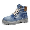 thumbnail image 6 of CORASUN Men's Individual Denim-Look Casual Boots - Trendy Workwear Style, Durable and Windproof, 6 of 11