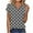 Gray Tops, variant on Htigea Womens Polka Dot T Shirts Short Sleeve V Neck Tops Summer Casual Loose Basic Tee Shirt Black S